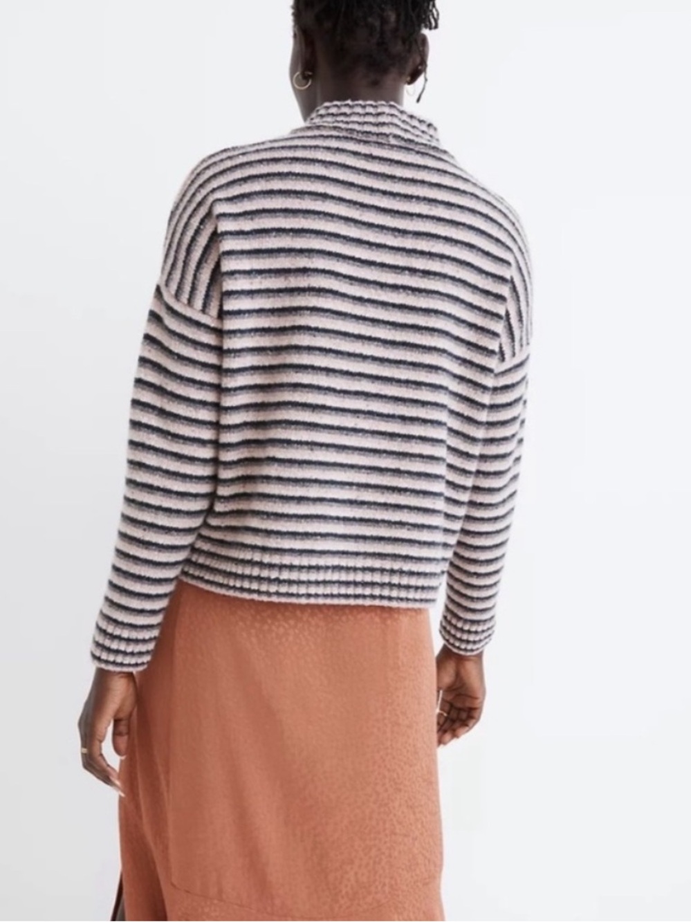 Madewell Merrydale Pocket Pullover Sweater in Stripe - Picture 3 of 9